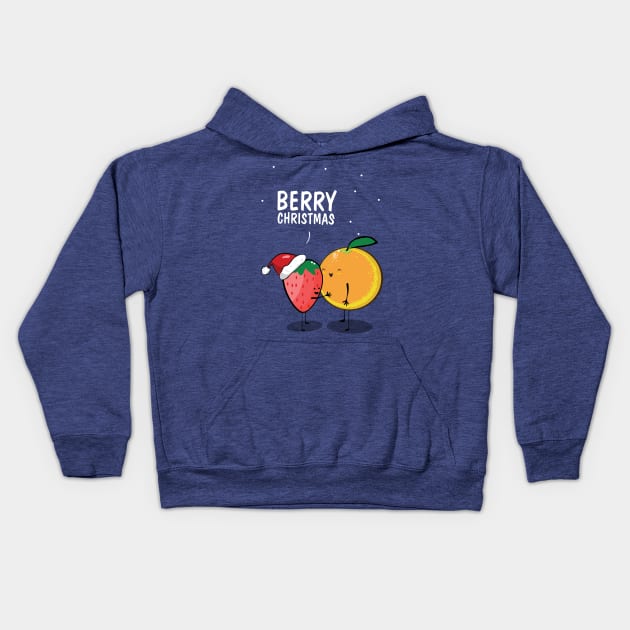 Berry Christmas Kids Hoodie by downsign